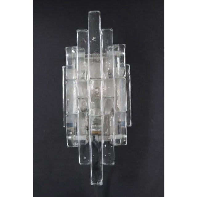 Ice Glass Wall Lamp by Albano Poli for Poliarte Linea, Italy, 1970s For Sale - Image 6 of 6