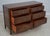French Country Vintage French Country Walnut Finish Low Dresser For Sale - Image 3 of 17