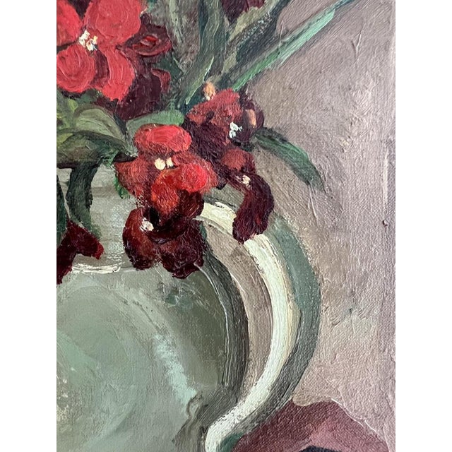 Stéphanie Caroline Guerzoni, Bouquet au Pichet, Oil on Canvas For Sale - Image 4 of 10