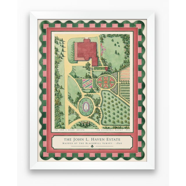 Paper Atelier Aria Lumae the Grand Estate Cartography Set of 2 Shore Estate Faux Sculpted Border Fine Art Hge Gallery Board Print 18 X 24 For Sale - Image 7 of 18