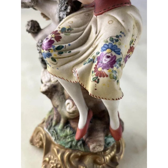 Ceramic Porcelain Statuette from Capodimonte, Italy, 1970s For Sale - Image 7 of 10