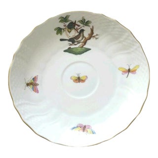 1960s Herend Rothschild Bird Saucer for Flat Cup For Sale