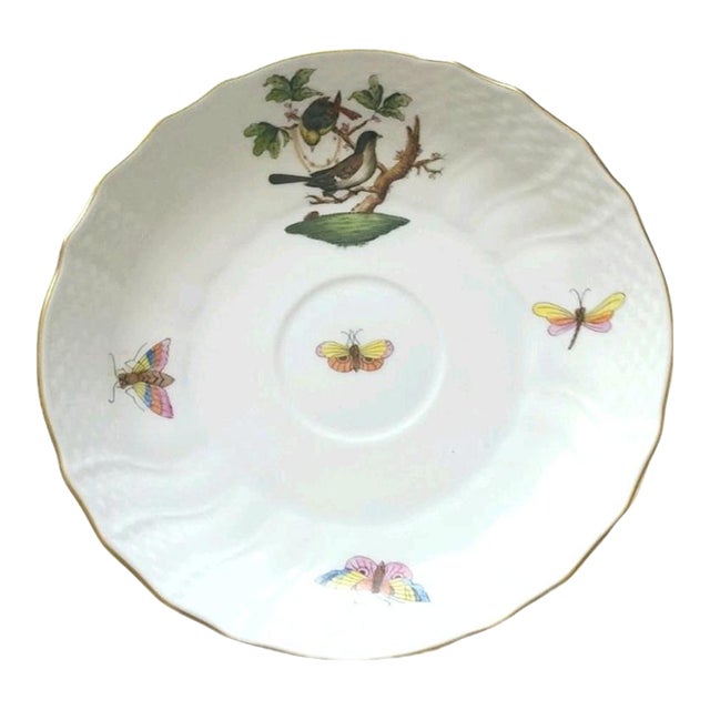 1960s Herend Rothschild Bird Saucer for Flat Cup For Sale