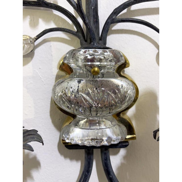 Floral Wall Lights from Banci Firenze, Italy, 1970, Set of 2 For Sale - Image 3 of 6