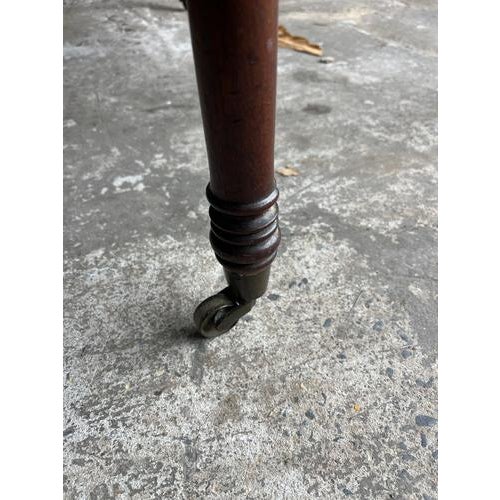 Antique Drop-Leaf Side Table on Castors For Sale - Image 6 of 9