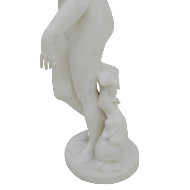 Italian Artist, Figurative Statue, 19th Century, White Carrara Marble For Sale - Image 4 of 8