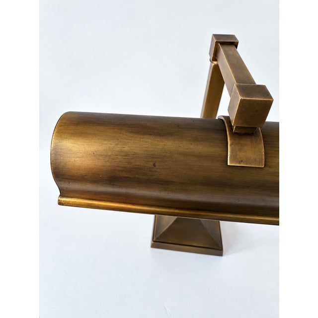 2010s Aged Brass Bankers or Library Lamp For Sale - Image 14 of 18