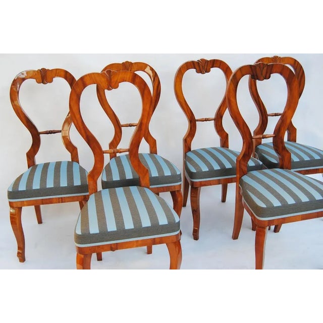 Biedermeier Chairs in Cherry-Tree, Czech, 1840s, Set of 6 For Sale - Image 5 of 12