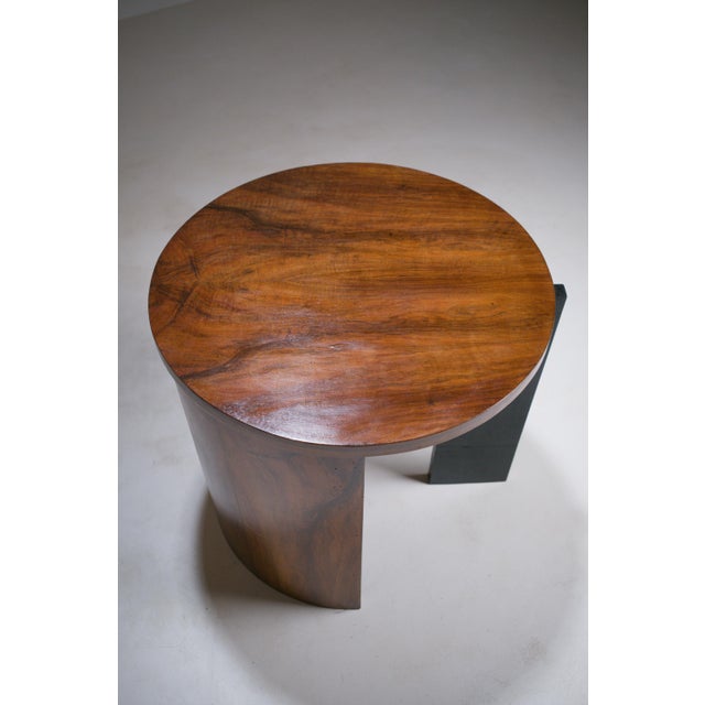 Modern Walnut Veneer and Ebonised Wood Side Table, 1920s For Sale - Image 10 of 18