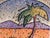 Contemporary Fish Bowl by Louis Recchia | Mixed media Still life of a fish bowl with tropical scenery For Sale - Image 3 of 3