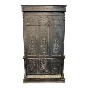 19th Century Italian Renaissance Carved and Painted Hall Tree
