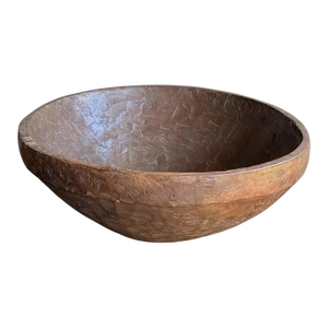 Monumental Mid-20th Century Teak Burl Wood Bowl, Modern Organic