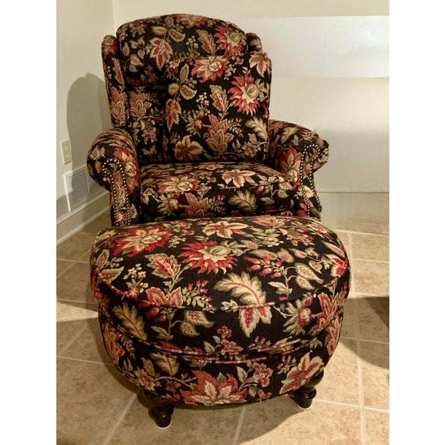 Enhance a cozy reading nook or a sophisticated living space with this exceptional tilt-back lounge chair and matching...