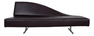 Cassina 276 Aspen Three-Seater Leather Sofa Brown Couch by Jean Marie Massaud Backrest Left