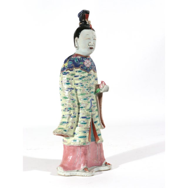 Chinese 18th-Century Chinese Export Porcelain Figures of Two Immortals For Sale - Image 3 of 13