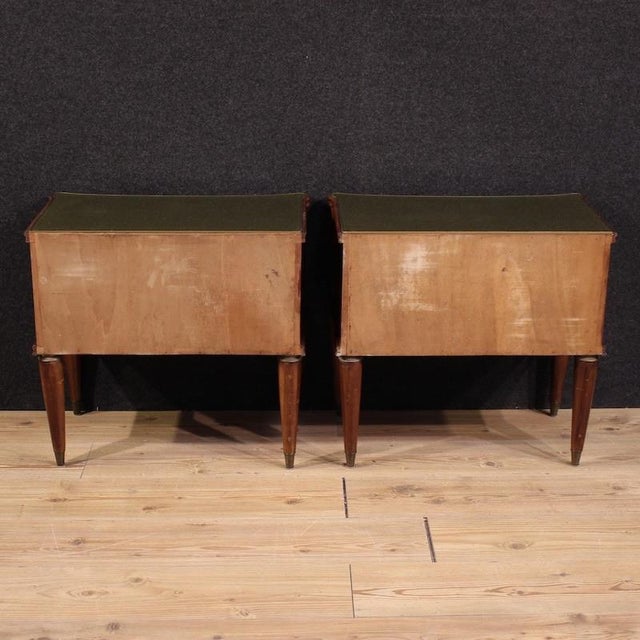 Italian Bedside Tables in the style of Paolo Buffa, 1960, Set of 2 For Sale - Image 4 of 13