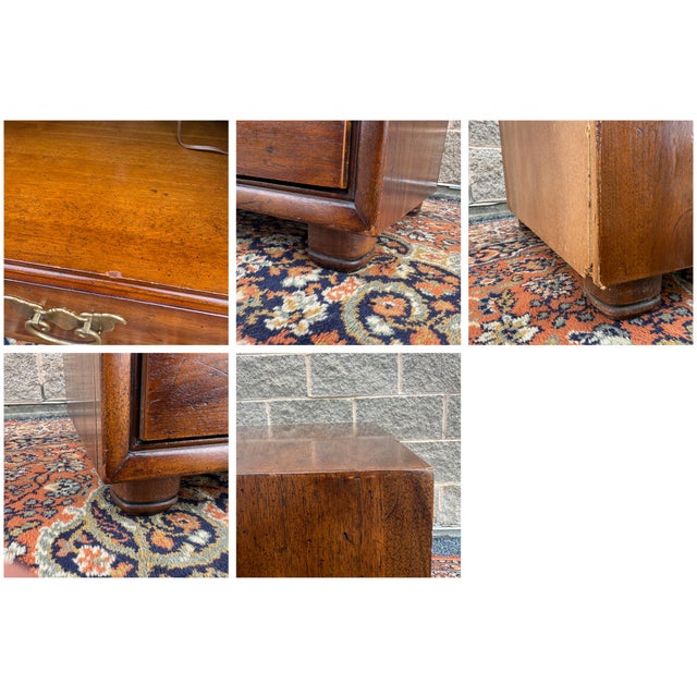 Vintage Henredon Chinoiserie Walnut Single Drawer Nightstand With Open Cabinet For Sale - Image 11 of 12