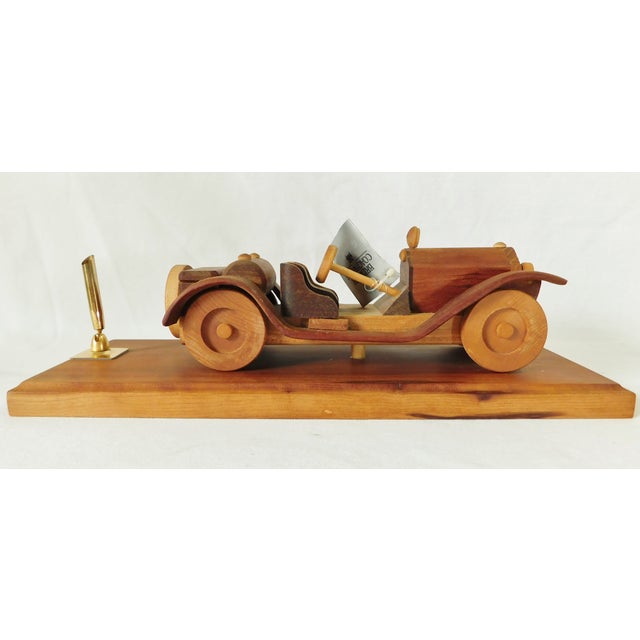 Brewster Coachworks Handcrafted Wood Vintage Antique Car Pen Holder Desk Set For Sale In West Palm - Image 6 of 8
