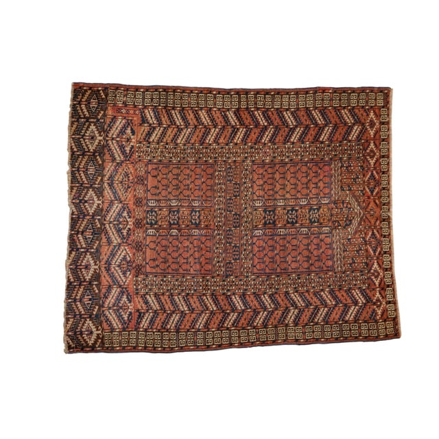 Antique Turkmen Square Rug - 4' X 4'11" For Sale - Image 10 of 10