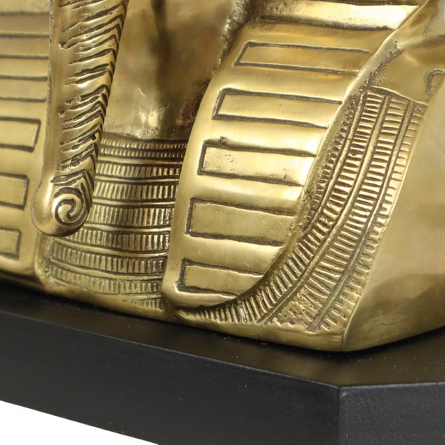Vintage Hollywood Regency Brass Pharaoh Table Lamp, 1960s For Sale - Image 17 of 18