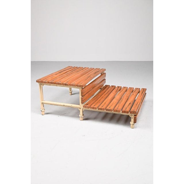 Industrial Plant Table in Wood For Sale - Image 4 of 10