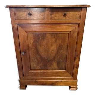 19th Century French Country Solid Walnut Cabinet / Buffet For Sale