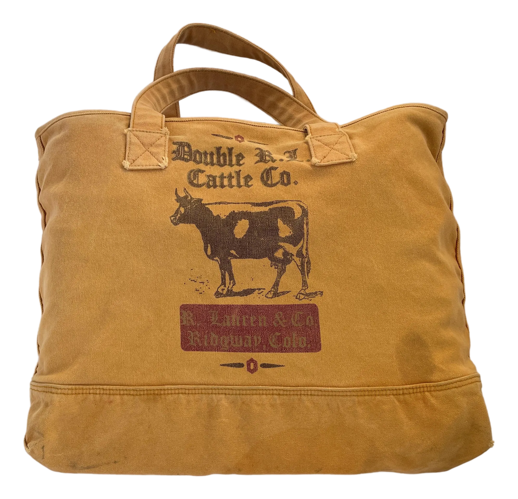 1990s Ralph Lauren Double R L Tote Bag | Chairish