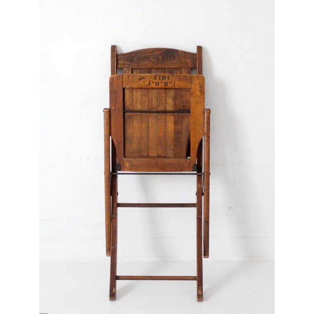 Antique Ioof Odd Fellows Wood Folding Chair For Sale - Image 15 of 17