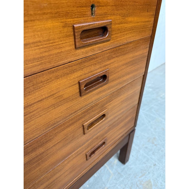 Mid-Century Danish Modern Teak Bar Cabinet For Sale - Image 10 of 11