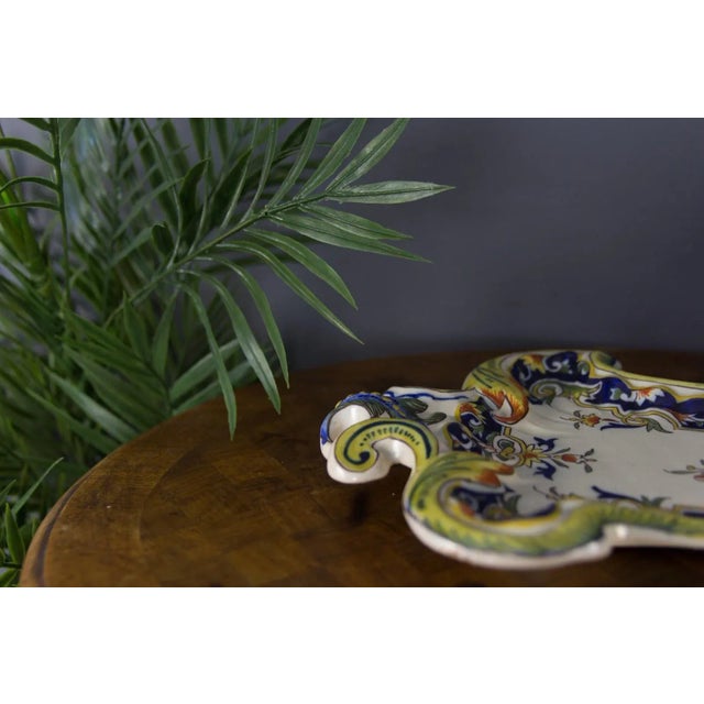 Vintage French Ceramic Wall Plate from Rouen For Sale - Image 17 of 18