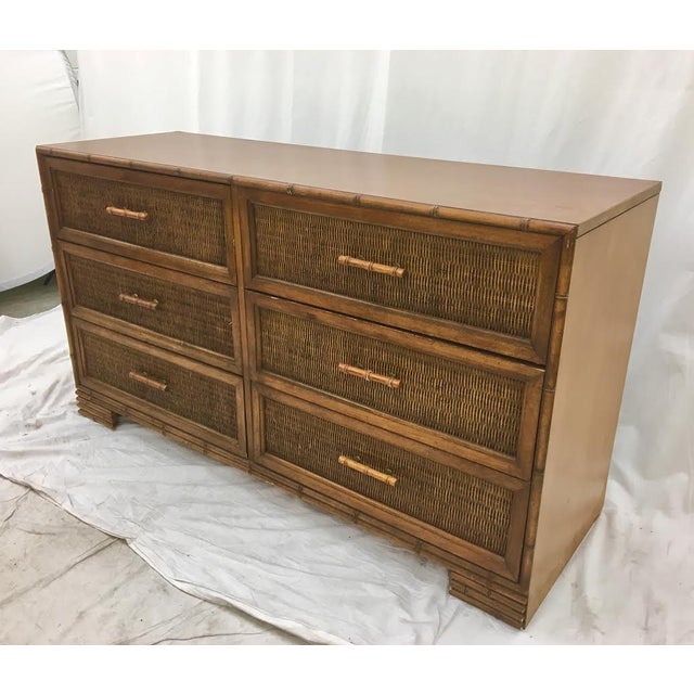 MidCentury Hollywood Regency Faux Bamboo Dresser Chest Chairish