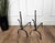 Antique wrought iron Italian andirons log holder, having two beautiful classic shapes with the great handmade craftmanship...