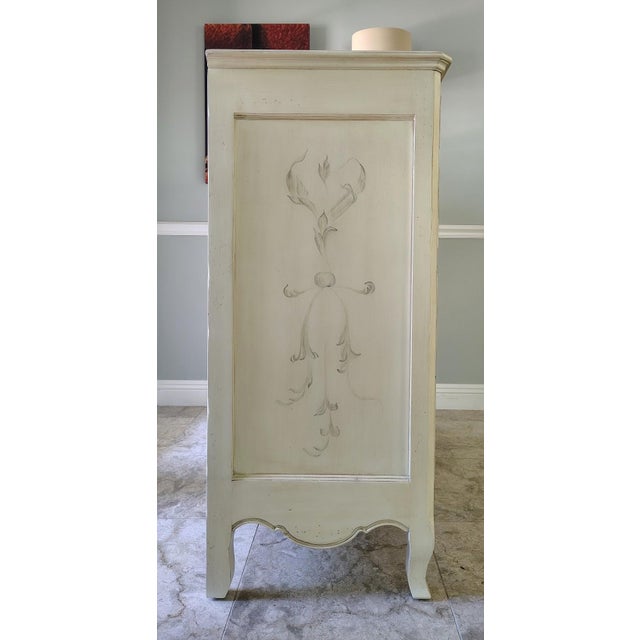 Hand Decorated Tall Chest by Ethan Allen For Sale - Image 10 of 13