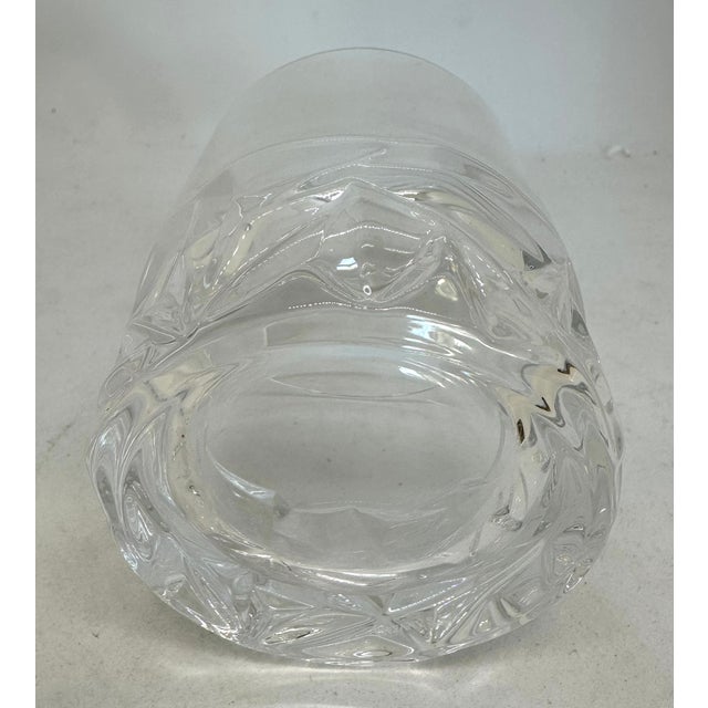 Tiffany and Co. 1980s Tiffany Rock Cut Crystal Double Old Fashioned Glasses Set of 2 w/box For Sale - Image 4 of 7