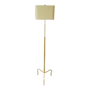 1970s Gilded Floor Lamp Attributed to Albert Hadley