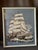 Vintage Signed Nautical Cross Stitch Ship Framed Textile Art c.1992 For Sale - Image 11 of 11