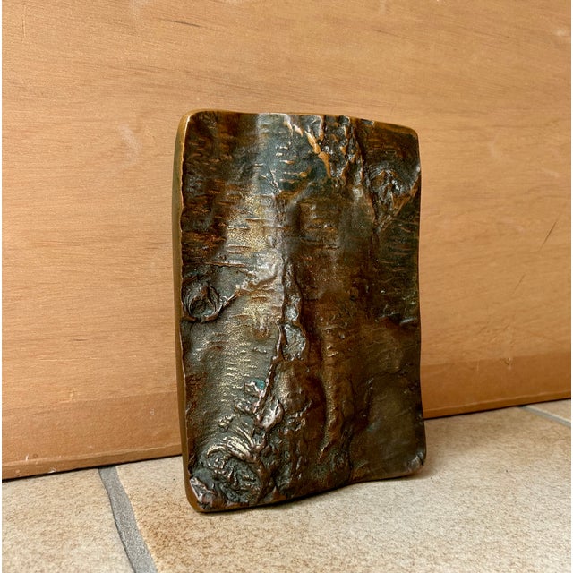 Brutalist Sculptural Door Handle and Key Plate in Tree Bark Textured Bronze, West Germany, 1970s, Set of 2 For Sale - Image 13 of 18