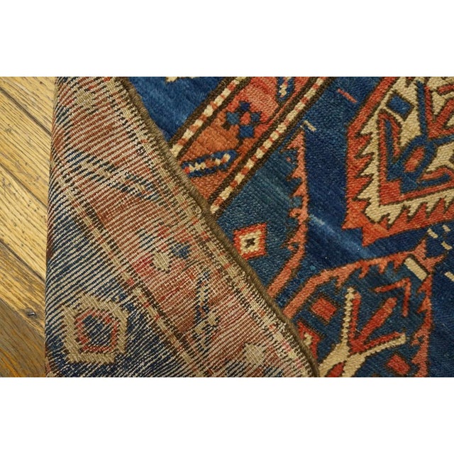 1880s Red Ruby Diamond Traditional Antique n.w. Persian Malayer Rug 3'2" X 13' Hand Knotted Wool Carpet For Sale In New York - Image 6 of 6