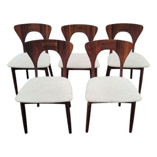 Vintage Scandinavian Danish Chairs by Niels Koefoed for Koefoeds Hornslet, 1957, Set of 5 For Sale
