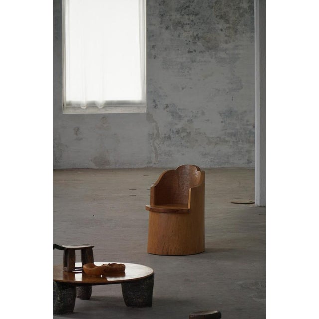 1960s Swedish Modern Wabi-Sabi Style Stump Chair in Pine, 1960s For Sale - Image 5 of 17