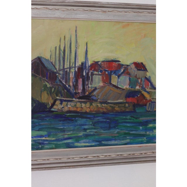 Karl Axel Gadd, Bohuslän Fishing Village, 1949, Oil on Canvas, Framed For Sale - Image 13 of 17