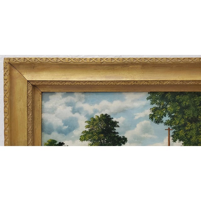 Early 20th Century "Country Road Landscape W/ Figures" Oil Painting by H. Mallett For Sale In San Francisco - Image 6 of 9