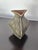 Ceramic Gary DiPasquale, Postmodern Slip-Cast Stoneware Bud Vase, Geometric 3-Sided Flared Triangular - Olive Green For Sale - Image 7 of 11