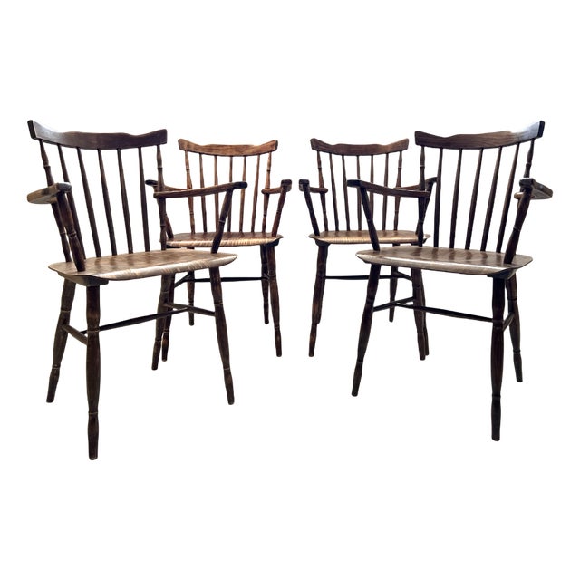 Vintage Dining Chairs from Ton, 1960s, Set of 4 For Sale