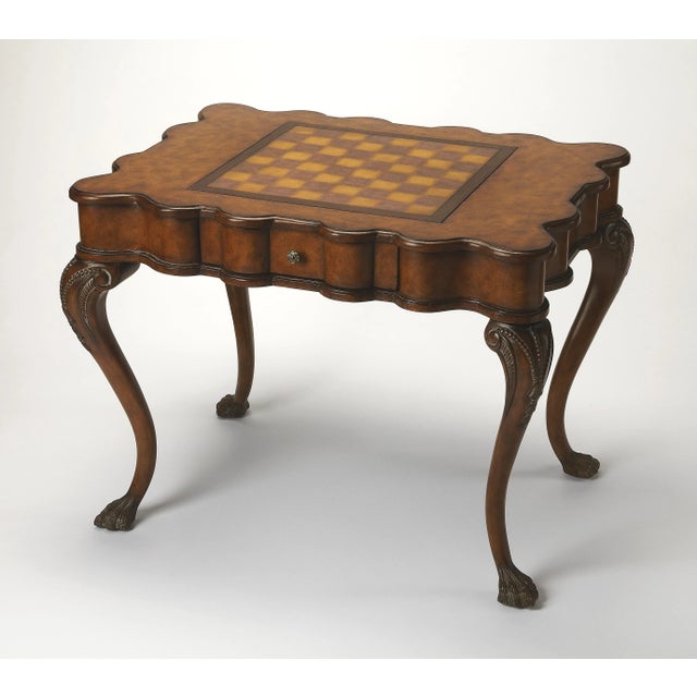 Bianchi Traditional Game Table, Medium Brown For Sale In Chicago - Image 6 of 6