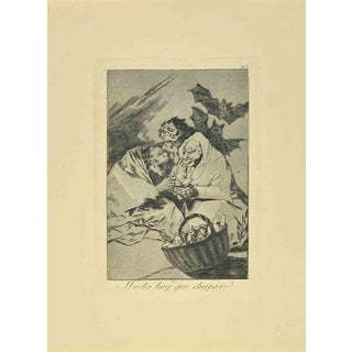 Francisco Goya, Mucho hay que Chupar, Etching, 1881 For Sale