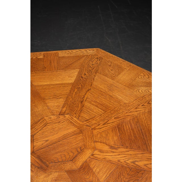 Tan Art Deco Dining Table, 1940s For Sale - Image 8 of 15