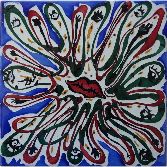 Original Ceramic of Mouth with a Thousand Eyes after Salvador Dali, 1954 For Sale - Image 4 of 4