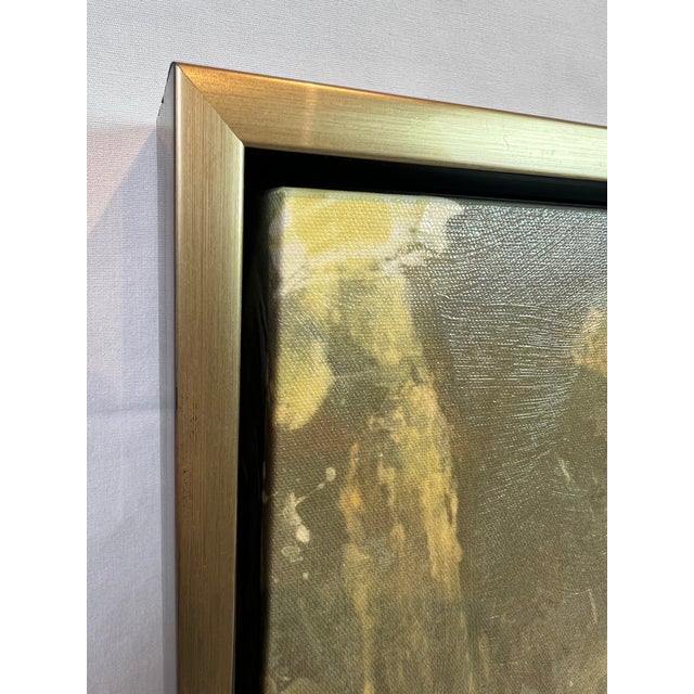 1990s Abstract Giclee Print on Canvas, Framed For Sale In Dallas - Image 6 of 11