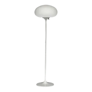 Stemlite Floor Lamp by Designline in Grossy White -Mid Century Retro Style